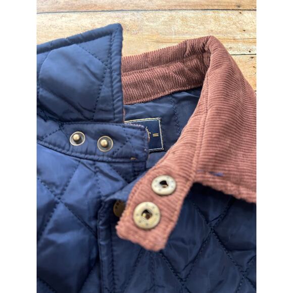 Properly Tied Boys Beaumont Quilted Vest with Brown Corduroy Collar XL 18-20 - Picture 5 of 6